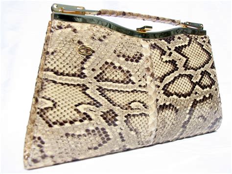 vintage dior snakeskin clutch|vintage Dior handbags.